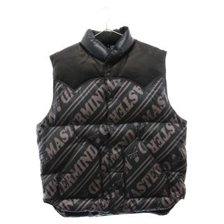 mastermind JAPAN マスターマインドジャパン xRockey Mountain Logo print down vest ロゴプリントダウンベスト ブラック 290-222-51