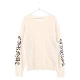 クロムハーツ(Chrome Hearts)のCHROME HEARTS クロムハーツ Y NOT ARM LOGO EMBROIDERY CASHMERE CREW SWEATER ワイノット アームロゴ刺繍カシミアニットプルオーバー クルーネックセーター ホワイト(ニット/セーター)