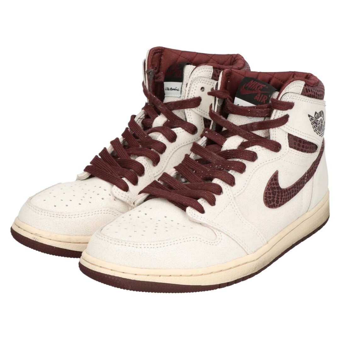 NIKE(ナイキ)のNIKE ナイキ ×A MA MANIERE AIR JORDAN 1 RETRO HIGH OG SP DO7097-100 アマ マニエール エアジョーダン1 ハイカットスニーカー US9.5/27.5cm ホワイト/ブラウン メンズの靴/シューズ(スニーカー)の商品写真