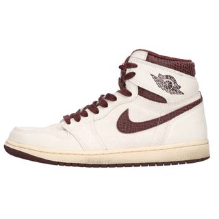 ナイキ(NIKE)のNIKE ナイキ ×A MA MANIERE AIR JORDAN 1 RETRO HIGH OG SP DO7097-100 アマ マニエール エアジョーダン1 ハイカットスニーカー US9.5/27.5cm ホワイト/ブラウン(スニーカー)