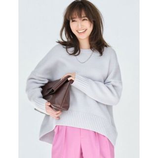 ニジュウサンク(23区)の【新品】  川上桃子 23区 エディターズニット　アイスブルー(ニット/セーター)