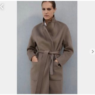 ZARA - ZARA BASIC 未使用品 タグ付き ロングコート ネイビー ザラの