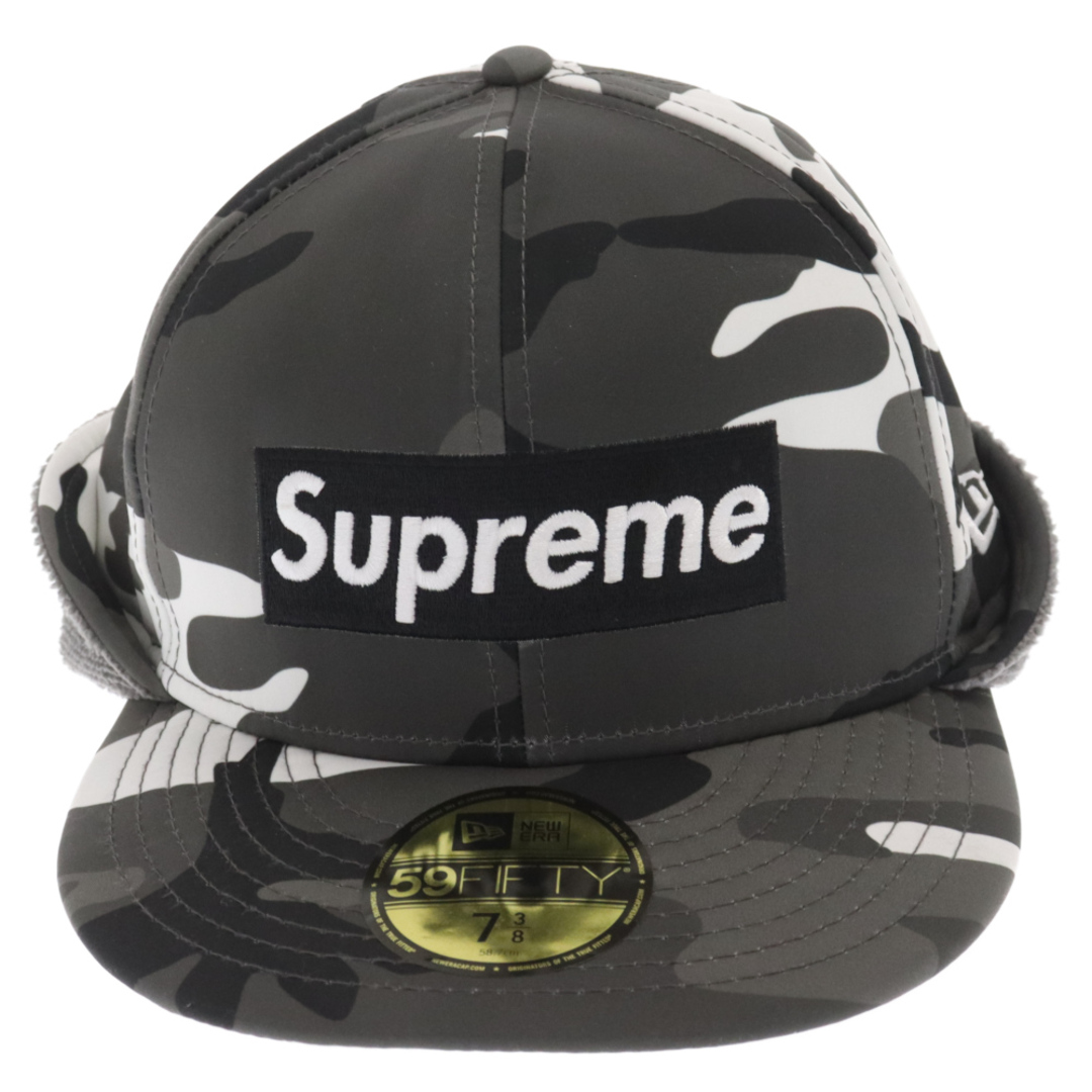 Supreme(シュプリーム)のSUPREME シュプリーム 20AW×New Era WINDSTOPPER Earflap Box Logo CAP ニューエラ ウィンドストッパー フラップ ボックスロゴ キャップ 帽子 カモ/グレー メンズの帽子(キャップ)の商品写真