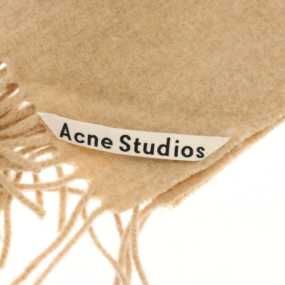 Acne Studios(アクネストゥディオズ)のAcne Studios アクネ ストゥディオズ ロゴラベル ウール マフラー ベージュ メンズのファッション小物(マフラー)の商品写真