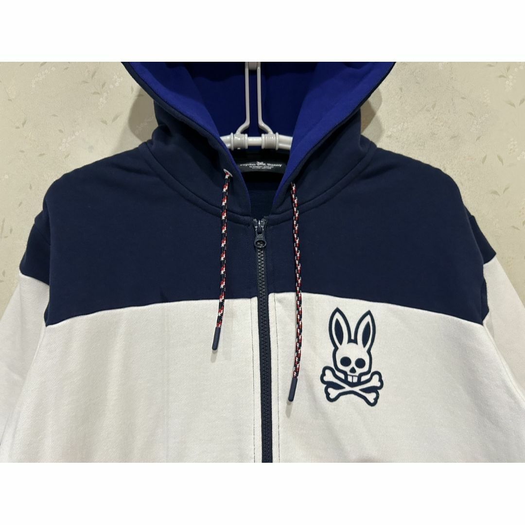 Psycho Bunny(サイコバニー)の＊サイコバニー 切替スウェット ジップアップ パーカー M メンズのトップス(パーカー)の商品写真