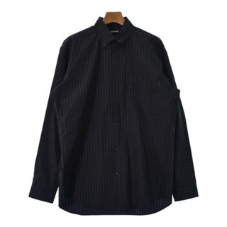 バレンシアガ(Balenciaga)のBALENCIAGA カジュアルシャツ 37(XS位) 黒x白(ストライプ) 【古着】【中古】(シャツ)