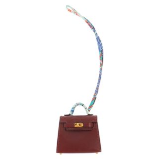 Hermes - HERMES エルメス ケリーツイリー バッグチャーム Z刻印 ゴールド金具 タデラクト レッド