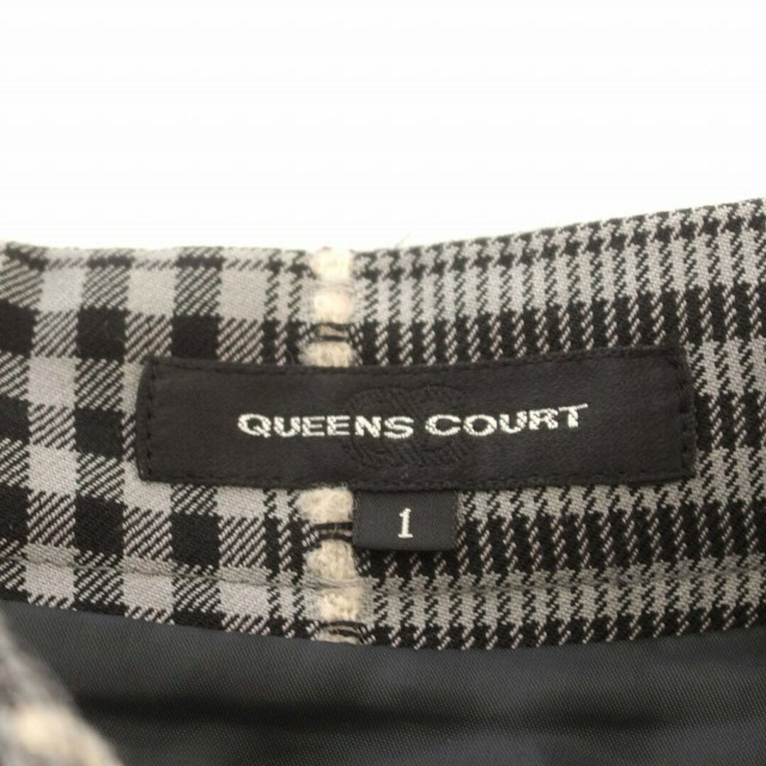 QUEENS COURT(クイーンズコート)のクイーンズコート QUEENS COURT フレアスカート チェック グレー レディースのスカート(ひざ丈スカート)の商品写真