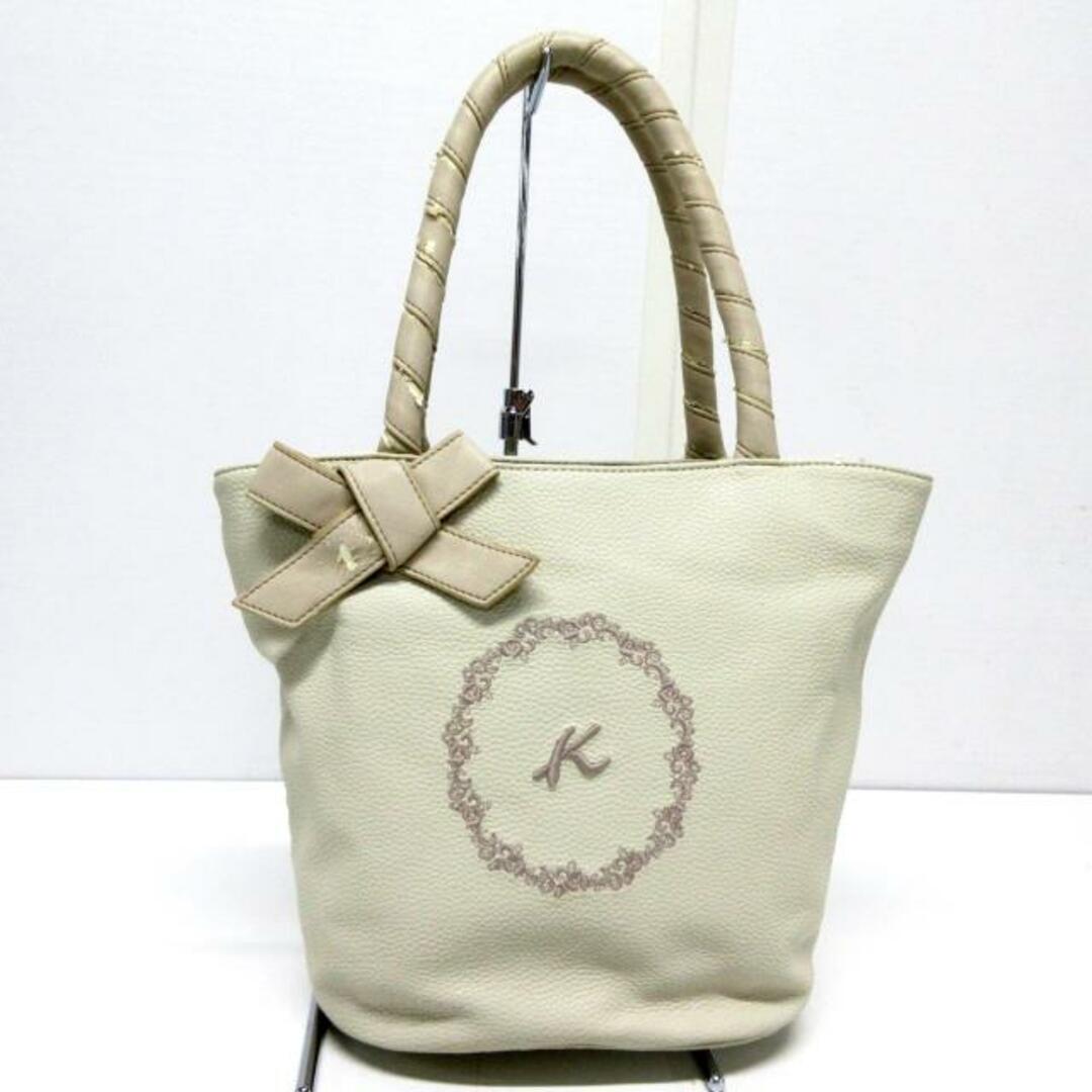 Kitamura(キタムラ)のキタムラ ハンドバッグ - ベージュ 刺繍 レディースのバッグ(ハンドバッグ)の商品写真