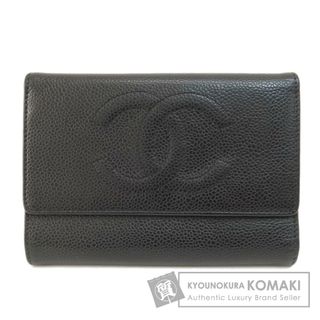 シャネル(CHANEL)のCHANEL ココマーク 二つ折り財布（小銭入れあり） キャビアスキン レディース(財布)