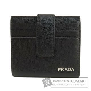 プラダ(PRADA)のPRADA ロゴ サフィアーノ 二つ折り財布（小銭入れなし） レザー レディース(財布)