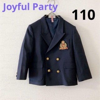 【クリーニング済】ジョイフルパーティー ブレザー 110 紺ブレ 金ボタン 春(ドレス/フォーマル)