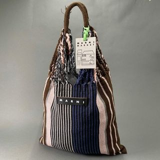 マルニ(Marni)のCb9-3 MARNI マルニ HAMMOCK BAG ハンモックバッグ トートバッグ ハンドバッグ ネイビー ピンク グレー(トートバッグ)