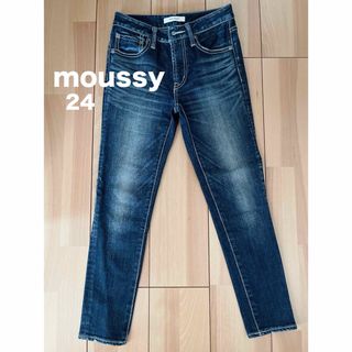 マウジー(moussy)のmoussy スキニーパンツ　24 ダメージジーンズ　デニム(スキニーパンツ)