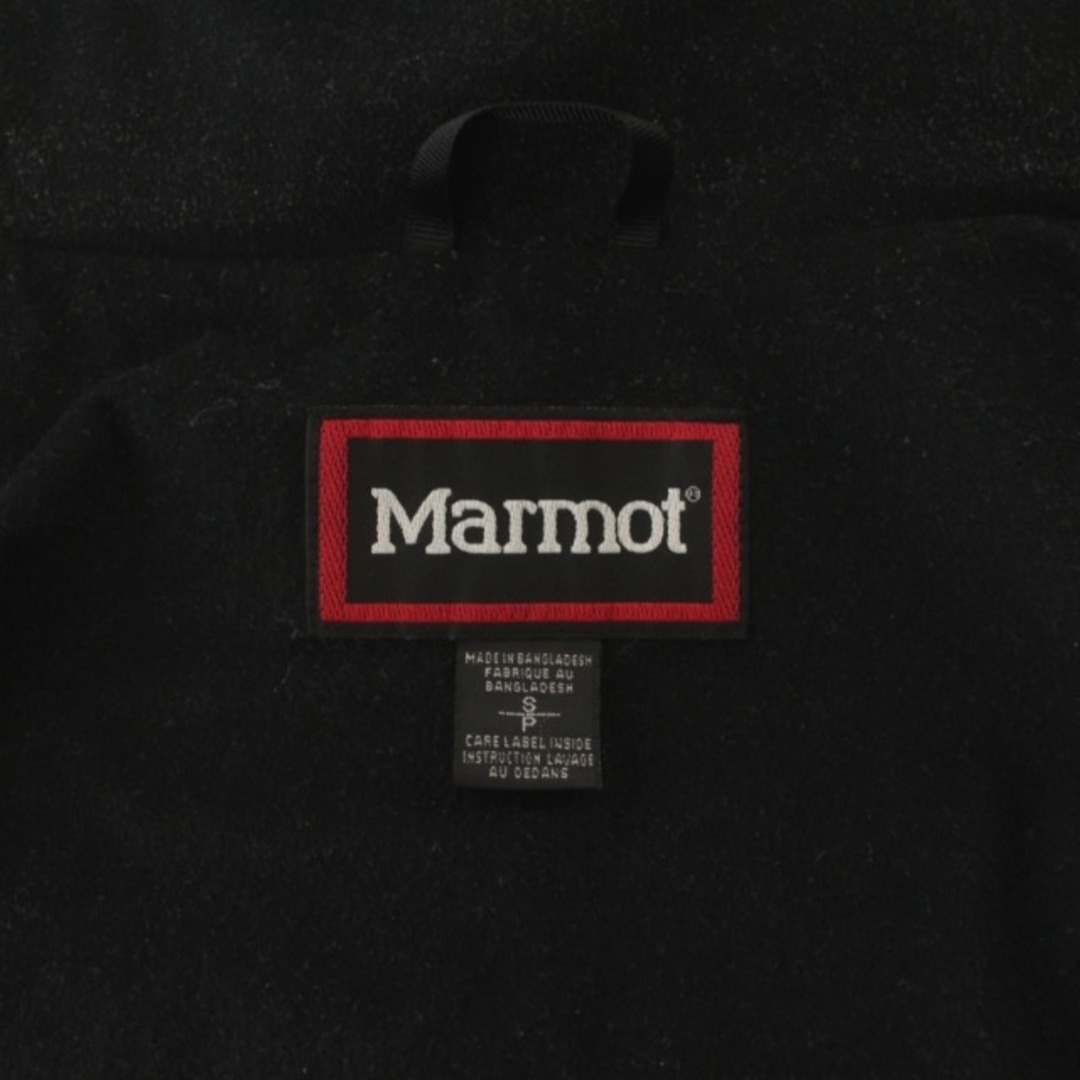 MARMOT(マーモット)のマーモット ナイロンジャケットスタンドカラー 裏起毛 ロゴ刺繍 S 黒 メンズのジャケット/アウター(ブルゾン)の商品写真