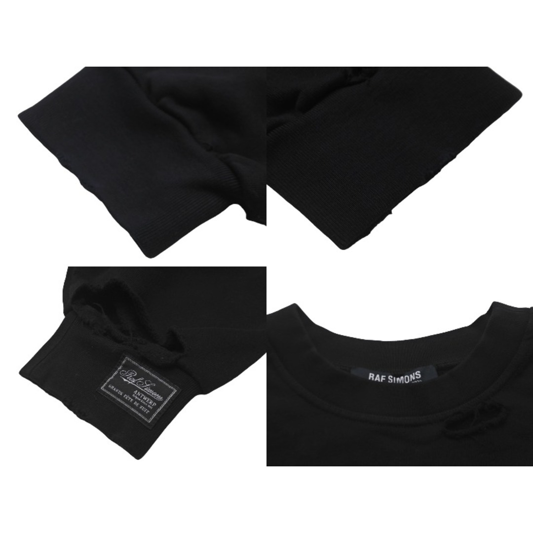 RAF SIMONS(ラフシモンズ)の極美品 RAF SIMONS ラフシモンズ クルーネック スウェット トレーナー 22AW サイズ1 ブラック コットン 222-M168 中古 60134 レディースのトップス(トレーナー/スウェット)の商品写真