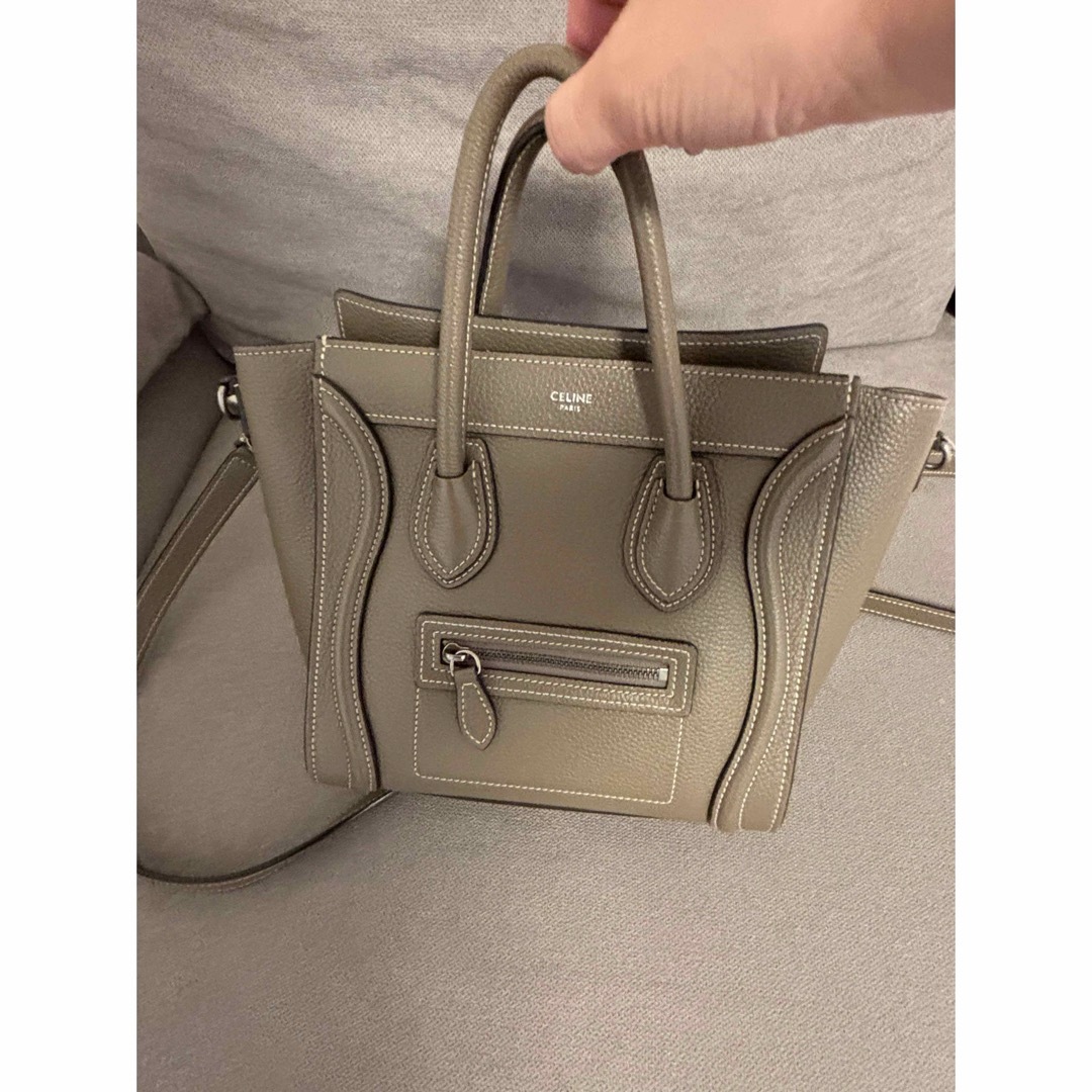 celine(セリーヌ)のセリーヌ　CELINE ラゲージナノ　ドラムドカーフスキン レディースのバッグ(ハンドバッグ)の商品写真