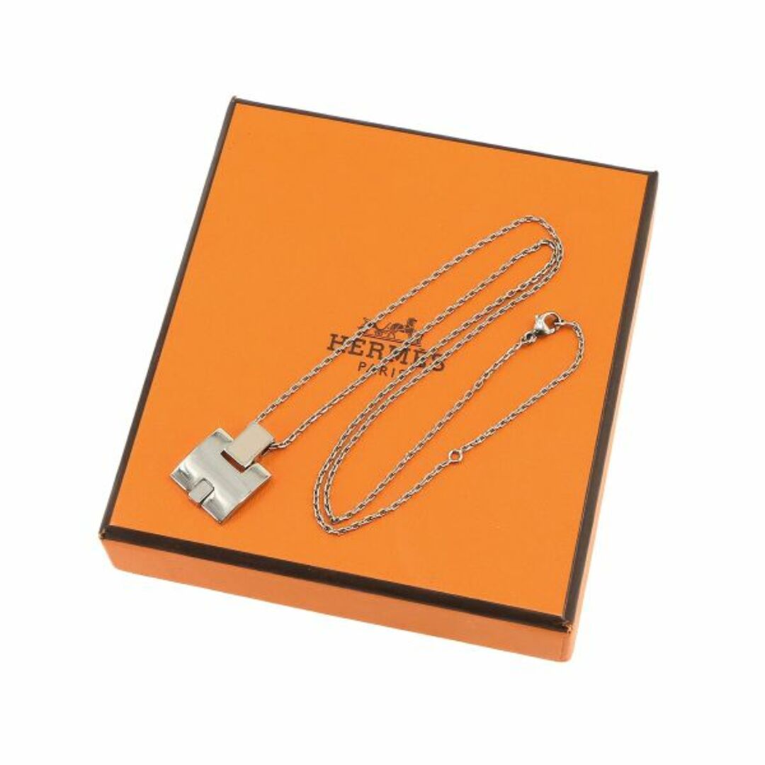 Hermes(エルメス)の未使用 展示品 エルメス HERMES アイリーン ネックレス シルバー ベージュ アクセサリー VLP 90223618 レディースのアクセサリー(ネックレス)の商品写真