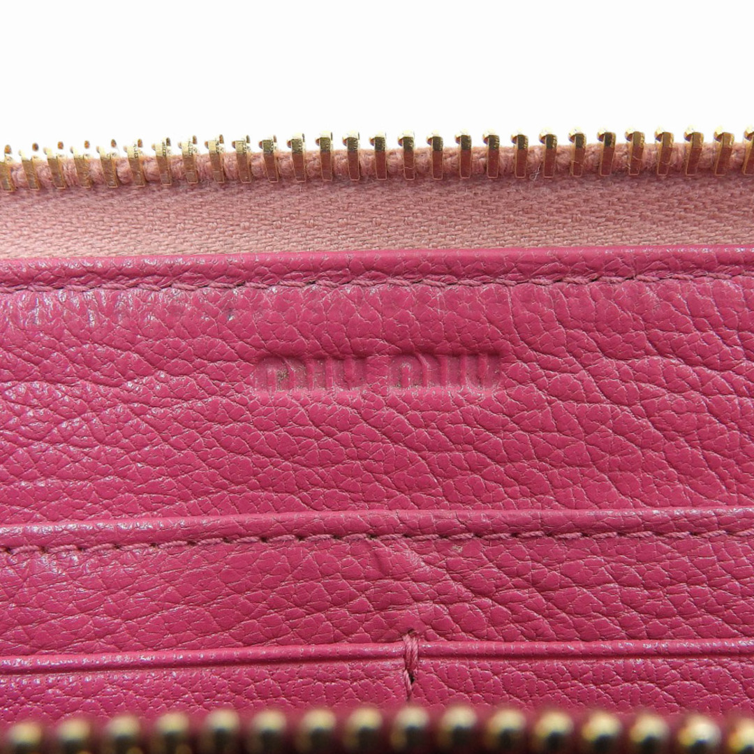 本物保証】 ミュウミュウ MIUMIU リボン ラウンドファスナー長 本物保証】 ミュウミュウ MIUMIU リボン ラウンドファスナー長