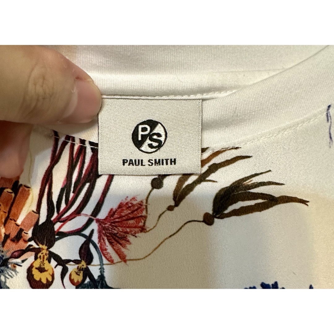 Paul Smith(ポールスミス)のポールスミス フローラル ボタニカル 花柄 異素材 Tシャツ 日本製 レディースのトップス(Tシャツ(半袖/袖なし))の商品写真