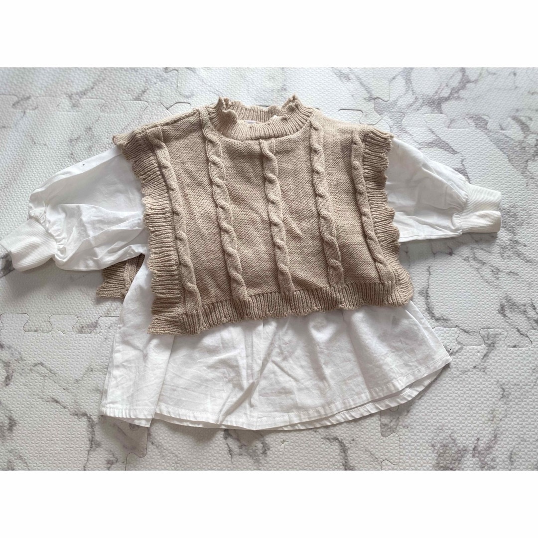 petit main(プティマイン)のPetit mainシャツ キッズ/ベビー/マタニティのキッズ服女の子用(90cm~)(Tシャツ/カットソー)の商品写真