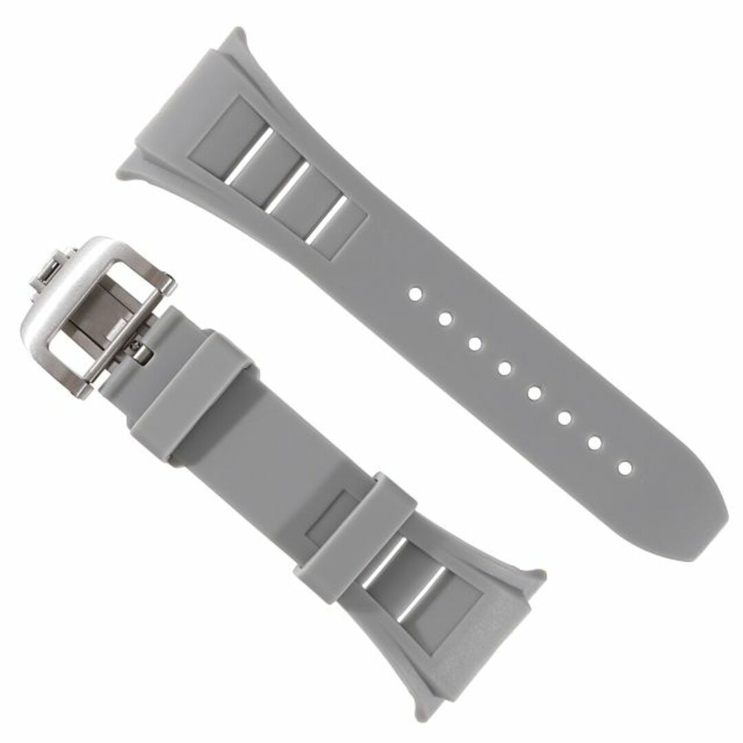 Apple Watch(アップルウォッチ)のアップルウォッチ ラバーベルト 44mm/45mm/49mm ULTRA２ ULTRA ウルトラバンド ベルト バタフライバックル ラグジュアリー グレー メンズの時計(ラバーベルト)の商品写真