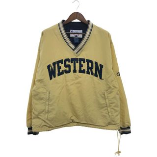 チャンピオン(Champion)のChampion チャンピオン WESTERN Vネック プルオーバー ジャケット アウター カレッジ ベージュ (メンズ L) 中古 古着 P6854(その他)