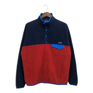 パタゴニア(patagonia)のpatagonia パタゴニア SYNCHILLA シンチラ スナップT フリースジャケット アウトドア ネイビー (メンズ L) 中古 古着 P6860(その他)