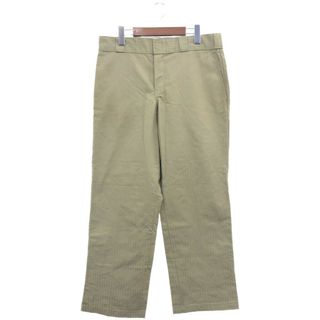 ディッキーズ(Dickies)のDickies ディッキーズ ワークパンツ ボトムス アメカジ ジャガードストライプ ベージュ (メンズ 32×30) 中古 古着 P6918(その他)