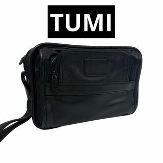 トゥミ(TUMI)の✨入手困難✨　TUMI クラッチバッグ　レザー　　オーガナイザー　ブラック　70(その他)