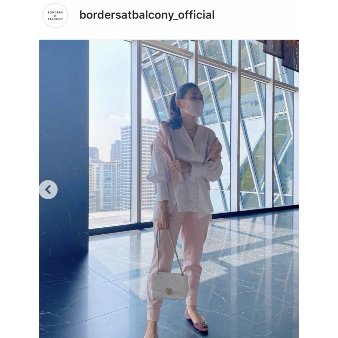 BORDERS at BALCONY(ボーダーズアットバルコニー)のBORDERS at BALCONY スウェット パンツ ピンク レディースのパンツ(その他)の商品写真