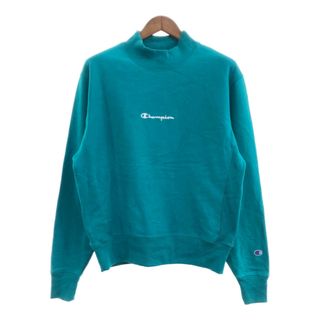 チャンピオン(Champion)の2000年代～ Champion チャンピオン リバースウィーブ モックネック スウェット ワンポイントロゴ グリーン (メンズ M) 中古 古着 P6987(スウェット)