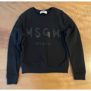 エムエスジイエム(MSGM)のMSGM スウェット トレーナー ブラック 黒 裏起毛(トレーナー/スウェット)