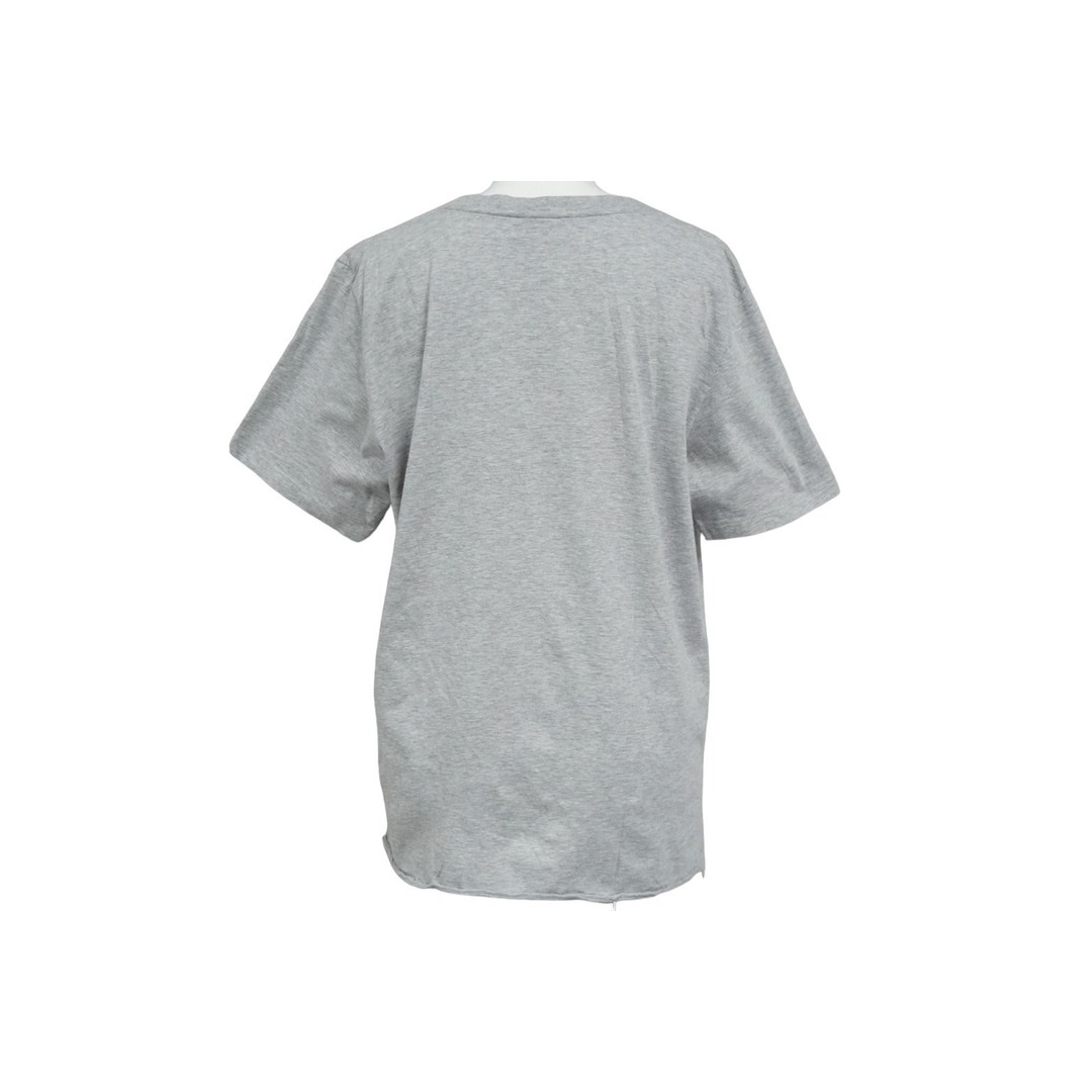 Saint Laurent(サンローラン)のSAINT LAURENT サンローラン 半袖Ｔシャツ グレー コットン 切りっぱなし加工 サイズL TT08 464572 美品 中古 60038 レディースのトップス(Tシャツ(半袖/袖なし))の商品写真