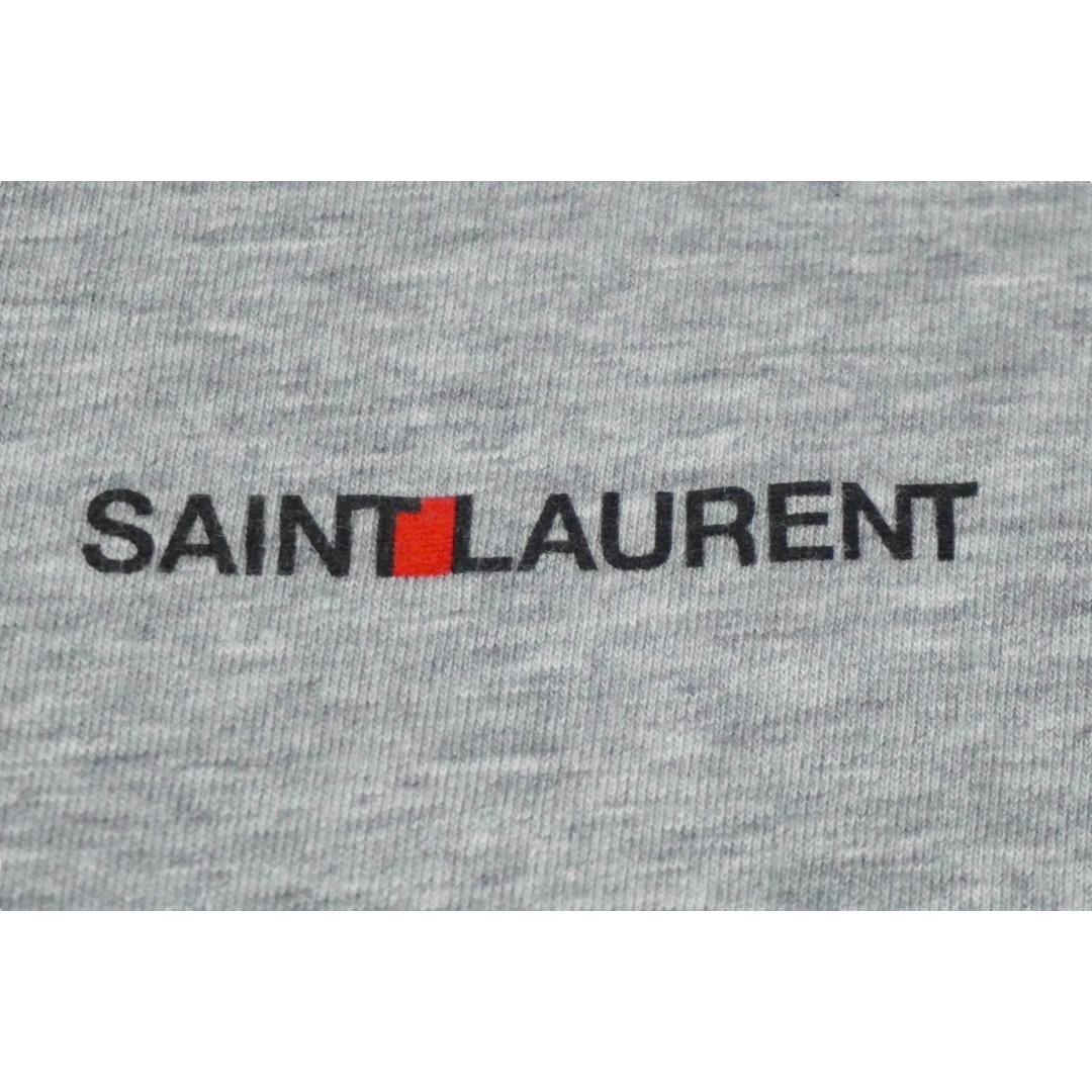 Saint Laurent(サンローラン)のSAINT LAURENT サンローラン 半袖Ｔシャツ グレー コットン 切りっぱなし加工 サイズL TT08 464572 美品 中古 60038 レディースのトップス(Tシャツ(半袖/袖なし))の商品写真