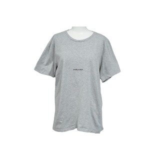 サンローラン(Saint Laurent)のSAINT LAURENT サンローラン 半袖Ｔシャツ グレー コットン 切りっぱなし加工 サイズL TT08 464572 美品 中古 60038(Tシャツ(半袖/袖なし))