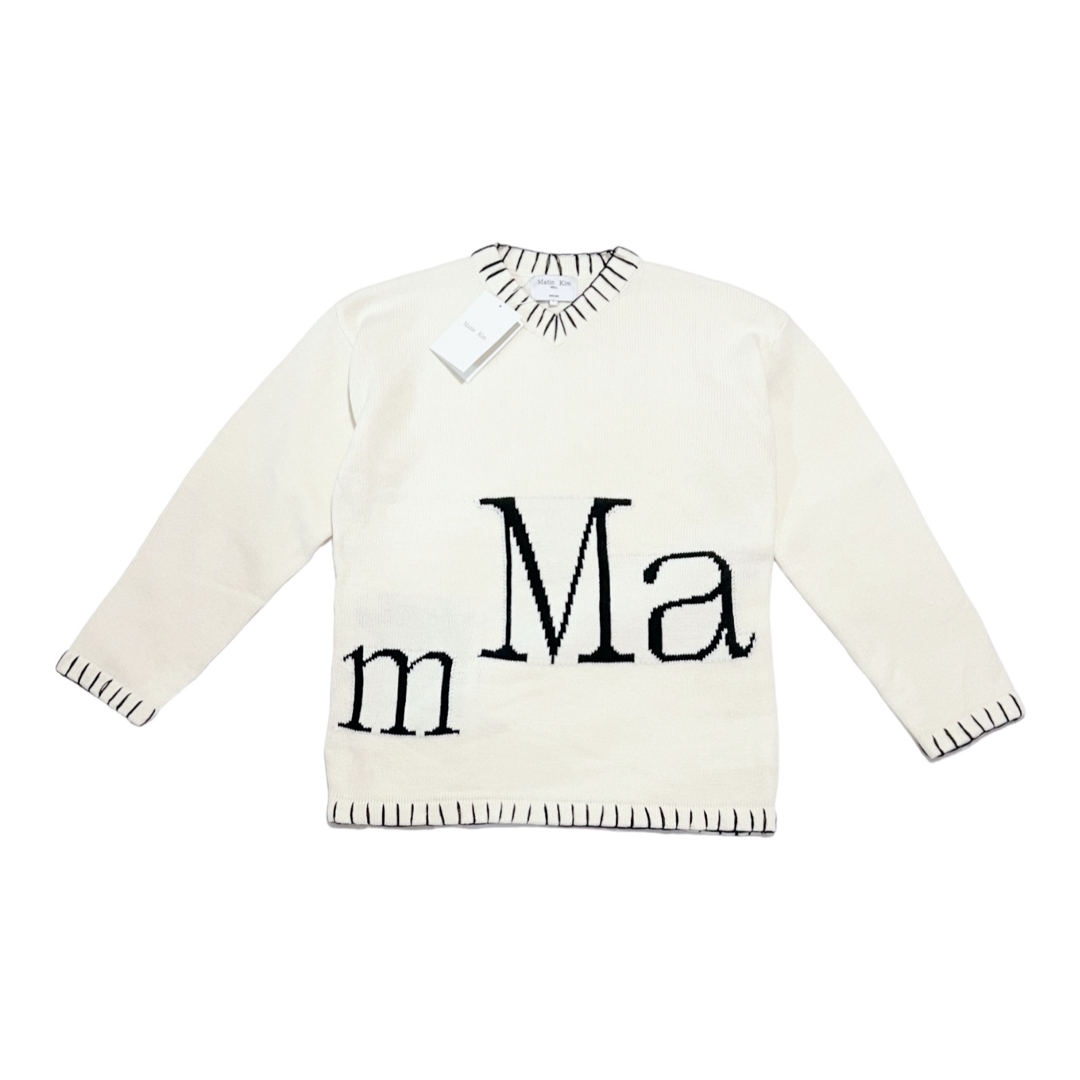 新品】Matin kim マーティンキム ロゴ ニット セーター 日本未 新品】Matin kim マーティンキム ロゴ ニット セーター 日本未