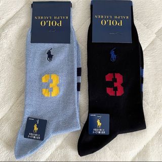 ポロラルフローレン(POLO RALPH LAUREN)の【新品】POLO ラルフローレン メンズ靴下 2足セット(ソックス)