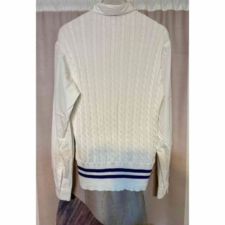 トゥモローランド(TOMORROWLAND)のトゥモローランド tricot ストライプ ケーブルニット ドッキング シャツ(シャツ)