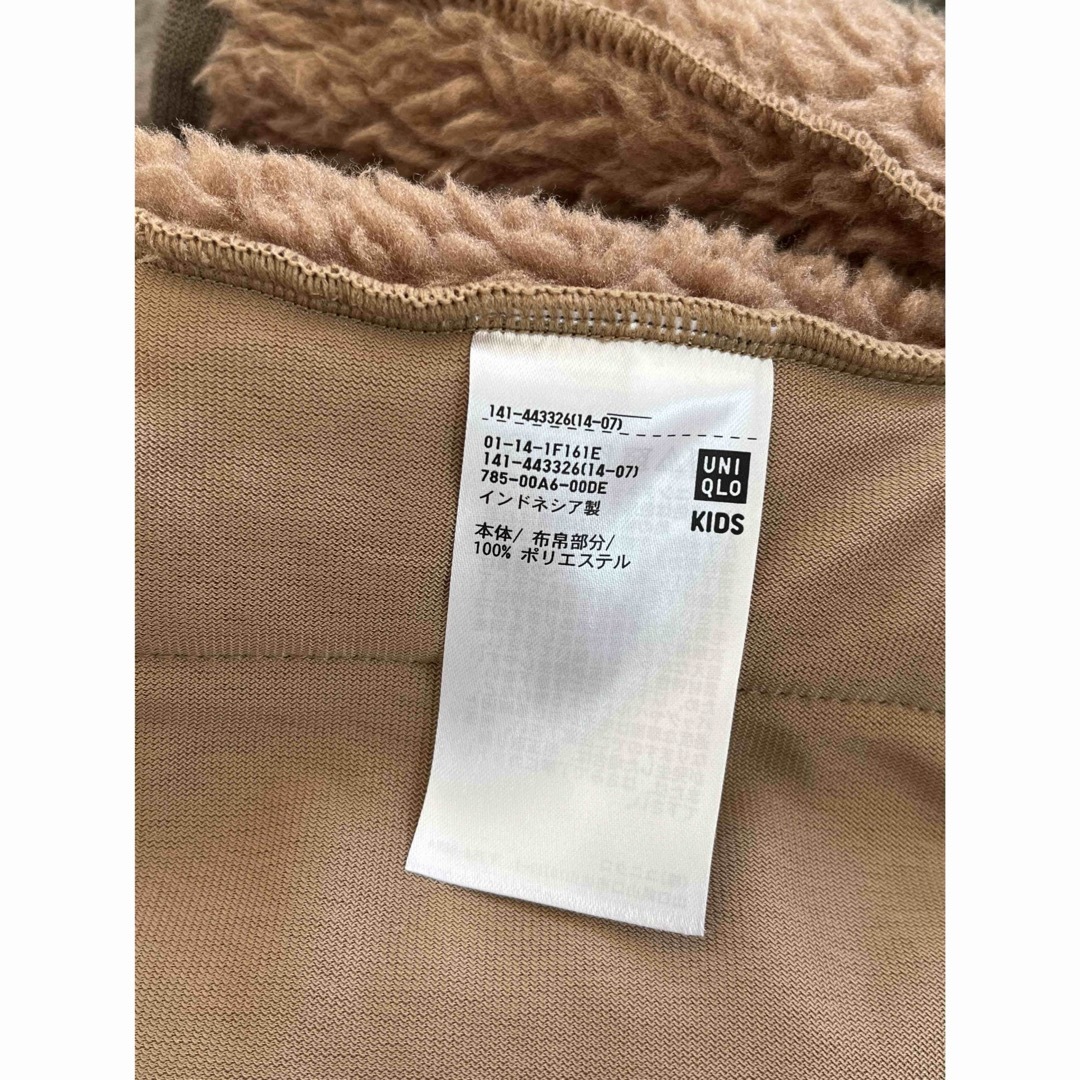 UNIQLO(ユニクロ)のユニクロ ボア フリース プルオーバー 130 もこもこ 上着 used キッズ/ベビー/マタニティのキッズ服男の子用(90cm~)(ジャケット/上着)の商品写真