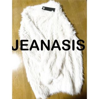 ジーナシス(JEANASIS)のタグ付新品JEANASISニットワンピトップスチュニック毛足ニットシンプル可愛い(ニット/セーター)