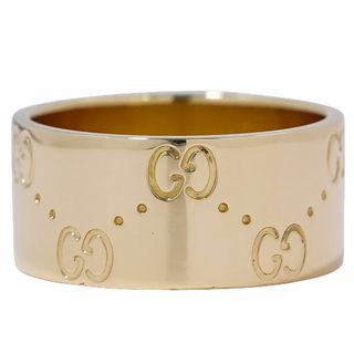 グッチ(Gucci)の本物 グッチ GUCCI GG アイコン 750 YG ワイド リング 指輪 15 13.5号 イエローゴールド Icon アクセサリー ジュエリー 中古(リング(指輪))