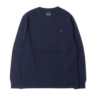 ポロラルフローレン(POLO RALPH LAUREN)の新品 POLO Ralph Lauren ポロ ラルフローレン Tシャツ サイズ:BOYS L(メンズS位) 21SS ワンポイント刺繍 ロングスリーブ Tシャツ ネイビー 紺 トップス カットソー 長袖Tシャツ【メンズ】(Tシャツ/カットソー(七分/長袖))