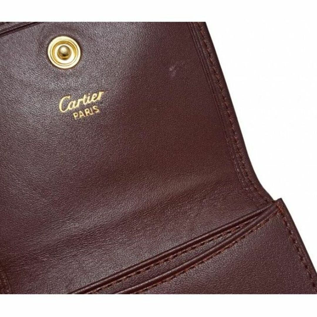 Cartier(カルティエ)の新品同様 カルティエ コインケース マスト 小銭入れ ボルドー ２C Ｃ２ メンズのファッション小物(コインケース/小銭入れ)の商品写真