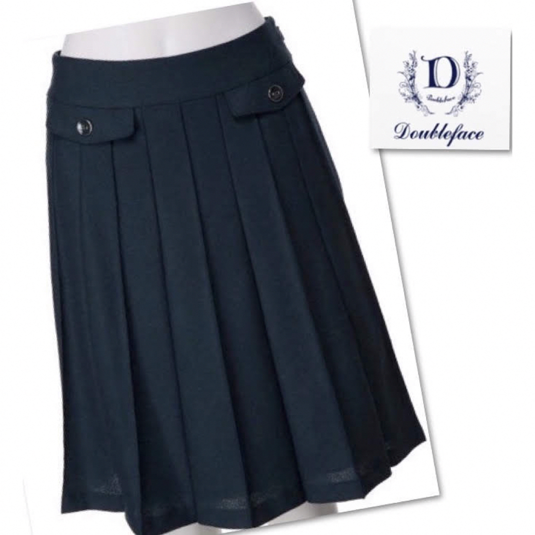 UNITED ARROWS(ユナイテッドアローズ)のDee Flavor  ブルーグリーンのプリーツ風スカート　サイズ38 M レディースのスカート(ひざ丈スカート)の商品写真
