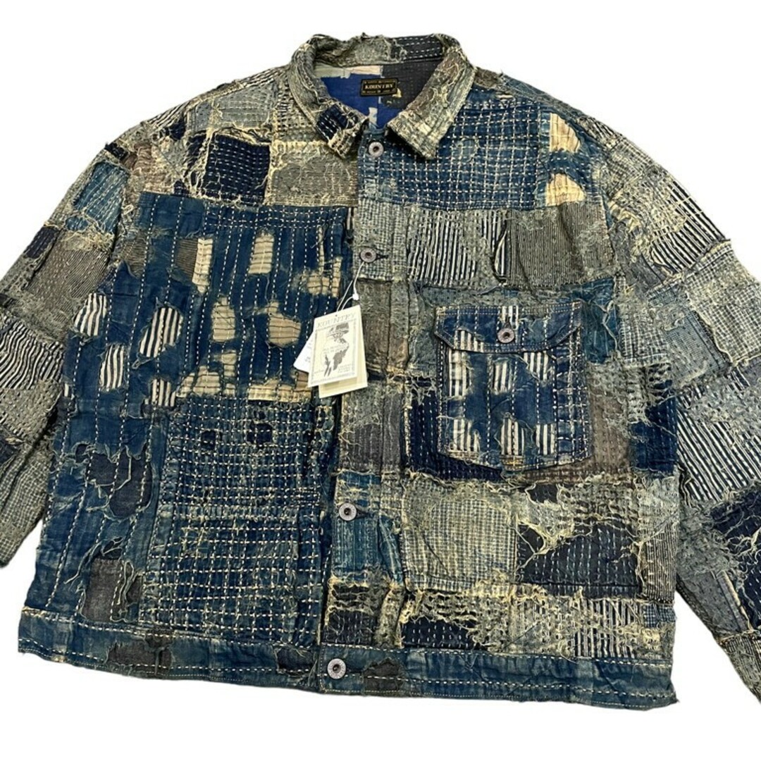 KAPITAL(キャピタル)のKAPITAL タグ付未使用 22SS KOUNTRY BORO SPRING 1ST JKT size 5 希少 襤褸 ボロ アウター ジャケット キャピタル メンズのジャケット/アウター(Gジャン/デニムジャケット)の商品写真