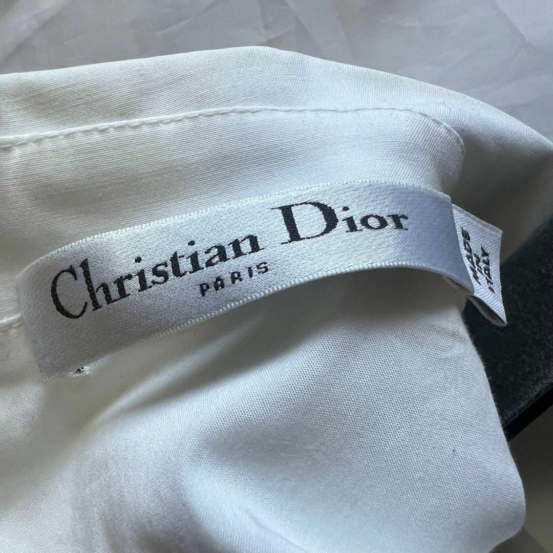 Christian Dior(クリスチャンディオール)の【良品】Christian Dior パフスリーブワンピース フレア ホワイト レディースのワンピース(ひざ丈ワンピース)の商品写真