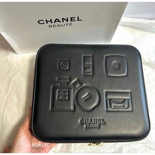 CHANEL - シャネル ビッグ ポーチケース バニティ puレザー CHANEL - シャネル ビッグ ポーチケース バニティ puレザー