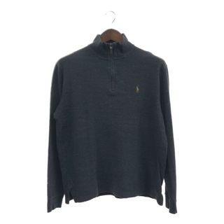 ポロラルフローレン(POLO RALPH LAUREN)のPolo by Ralph Lauren ラルフローレン コットン ニット セーター ワンポイントロゴ ブラック (メンズ M) 中古 古着 P7015(ニット/セーター)