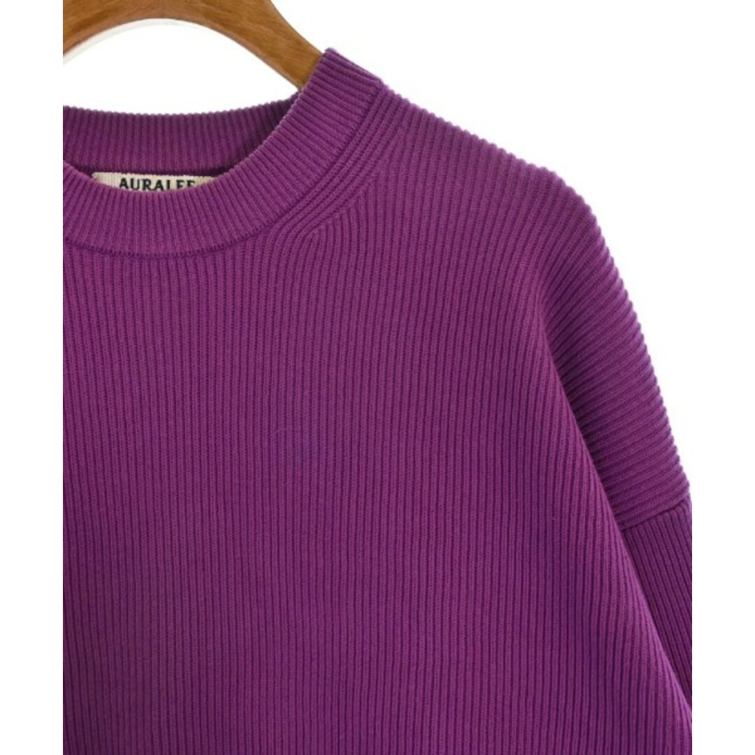 AURALEE(オーラリー)のAURALEE オーラリー ニット・セーター 1(M位) 紫 【古着】【中古】 レディースのトップス(ニット/セーター)の商品写真